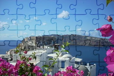 Santorin fleurs jigsaw puzzle