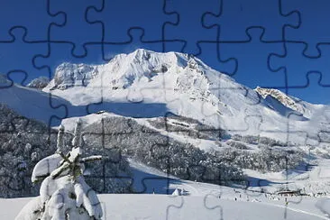 Sommet neige PyrÃ©nÃ©es Gourette jigsaw puzzle