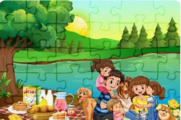 Family picnic jigsaw puzzle