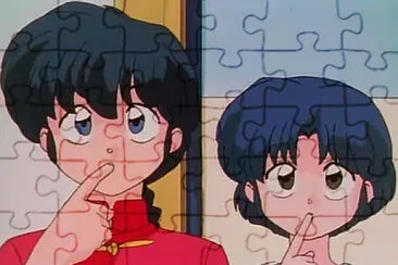 ranma y akane miran arriba curioseando ranma 1/2