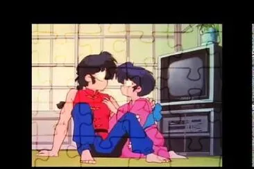 ranma y akane se abrazan y se sonrojan ranma 1/2 jigsaw puzzle