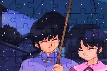 ranma y akane van juntos en la nieve ranma ova 1/2