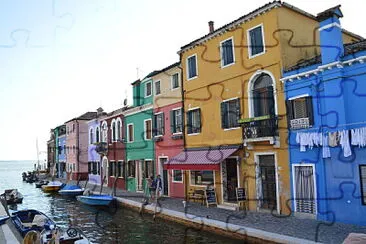 Italy, Italie, Venezia, Burano Island