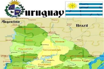 Mapa del Uruguay jigsaw puzzle