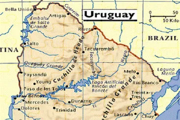 Mapa de Uruguay jigsaw puzzle