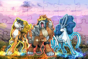 Perros Legendarios -Entei, Raikou, Suicune- jigsaw puzzle