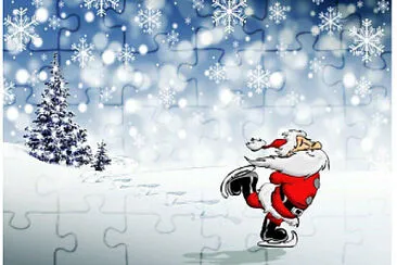 Ice Skating Santa jigsaw puzzle