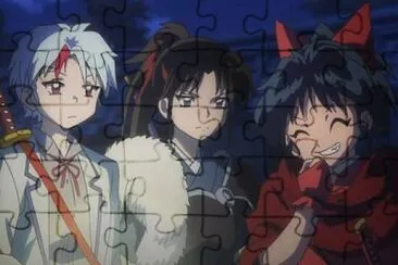 moroha piensa meter a towa y setsuna en su problema hanyo no yashahime jigsaw puzzle