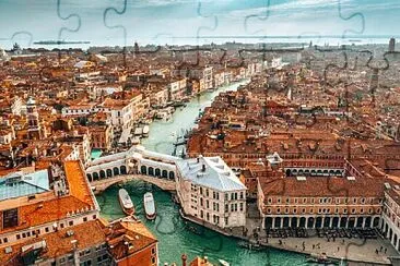 Venise Rialto vu d 'avion jigsaw puzzle