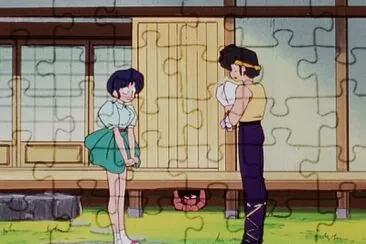 ranma mira a akane y ryoga juntos ranma 1/2 jigsaw puzzle