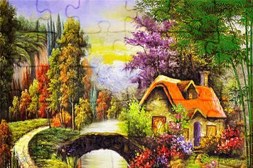 casita en el campo jigsaw puzzle