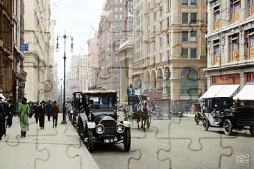 1915 - Fifth Avenue, south from Thirty-sixth Stree jigsaw puzzle