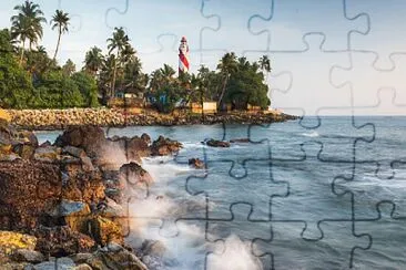 Farol em Tangasseri - India jigsaw puzzle