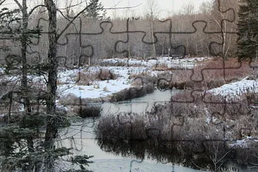 Early snow in the woods jigsaw puzzle