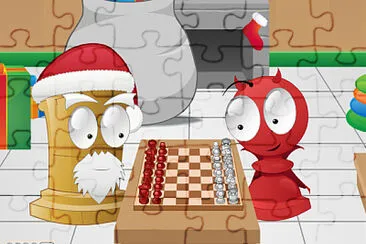 Rompecabezas con el Cuento de Ajedrez de Navidad jigsaw puzzle