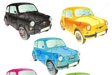 פאזל של funny colored cars