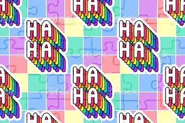 Ha ha rainbow abstract jigsaw puzzle