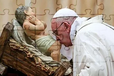 פאזל של Papa Francisco y el niÃ±o