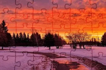 Winter Sunset jigsaw puzzle