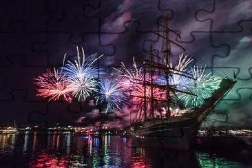 Tall Ships Fireworks in (Halifax, Nova Scotia)