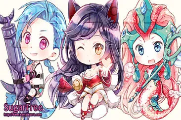 jinx, ahri y nami jigsaw puzzle