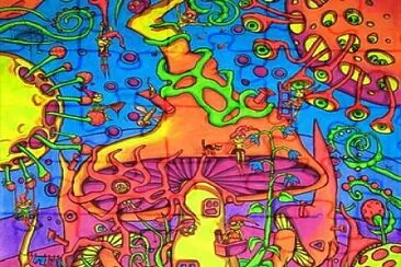 neon shroom jigsaw puzzle