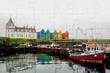 Fishing village jigsaw puzzle