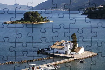 Monastere, embleme de Corfou, Grece jigsaw puzzle