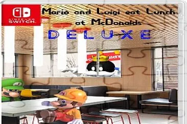 פאזל של Mario and Luigi Eat Lunch at McDonalds