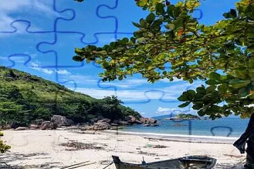 Praia e barco jigsaw puzzle