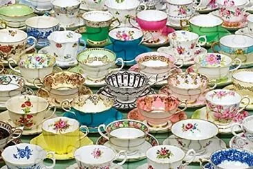 פאזל של old teacups and saucers