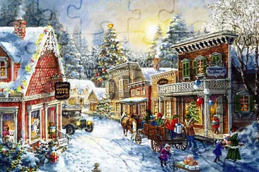 Pueblo nevado jigsaw puzzle