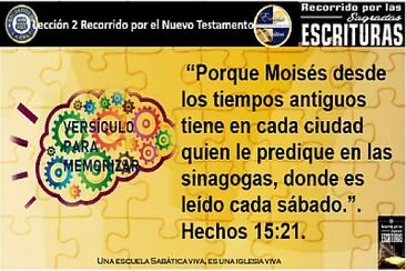 VERSÃCULO PARA MEMORIZAR LECCIÃ“N 2 NUEVO TESTAMENT