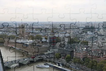 Houses of Parliament from the London Eye UK jigsaw puzzle