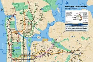 פאזל של nyc subway map north