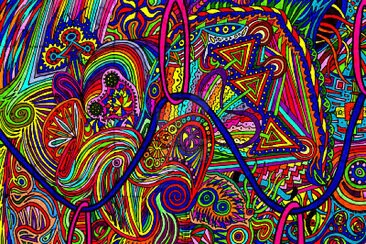 psychedelic colourful