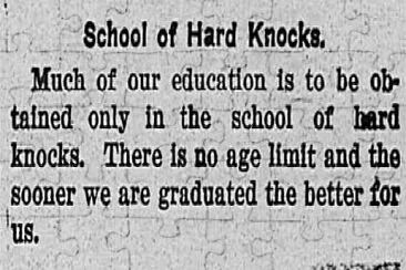 School of Hard Knocks