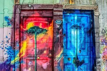 Colorful Doors jigsaw puzzle