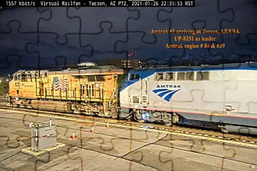 Tucson,AZ/USA  Amtrak #1 UP-8251 leader jigsaw puzzle