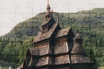 Eglise en bois debout, Borgund, Norvege