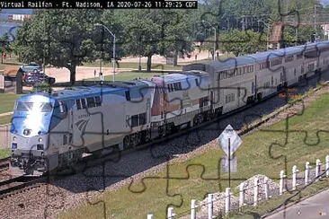 Ft Madison,IA/USA Amtrak #4  with engine #61   #42 jigsaw puzzle