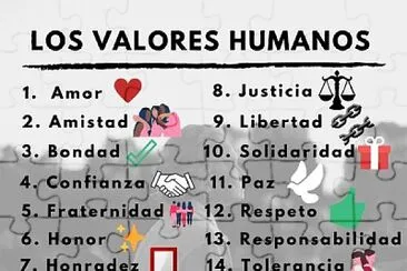 פאזל של Valores humanos