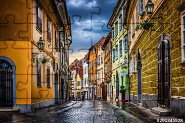 פאזל של Street of the old city Ljubljana