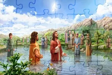 jesus no batismo jigsaw puzzle