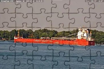 m/v Baie Comeau on the St Clair River jigsaw puzzle