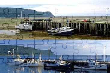 פאזל של the extreme tides at the Bay of  Fundy