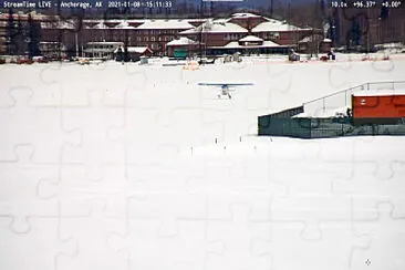 פאזל של Ski landing on lake-1