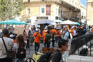 Drumming Band in Valetta Town, Malta 2019