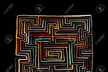 colorful labyrinth square