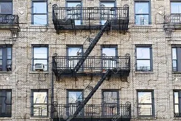 Fire escape in Brooklyn, NYC